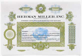 Herman Miller Stock Certificate